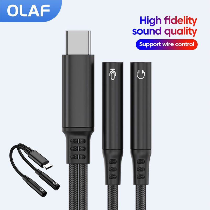 Audio And Music Splitter - USB/Type C To Dual 3.5MM Jack