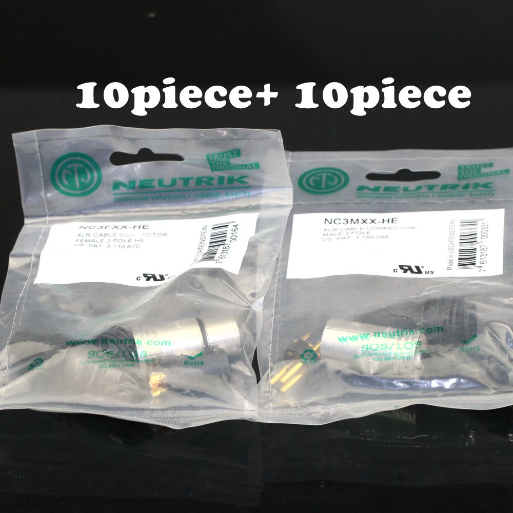20PCS/lot FOR NEUTRIK connecto - огляд і ціна Xlr Microphone Condenser
