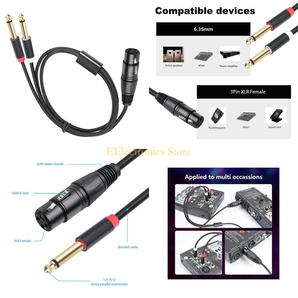B03C 2x6.35mm 1/4inch to 3Pin  - огляд і ціна Audio And Music Splitter