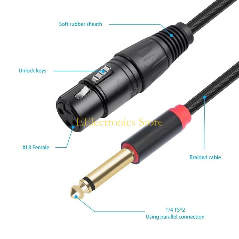 B03C 2x6.35mm 1/4inch to 3Pin  - огляд і ціна Audio And Music Splitter