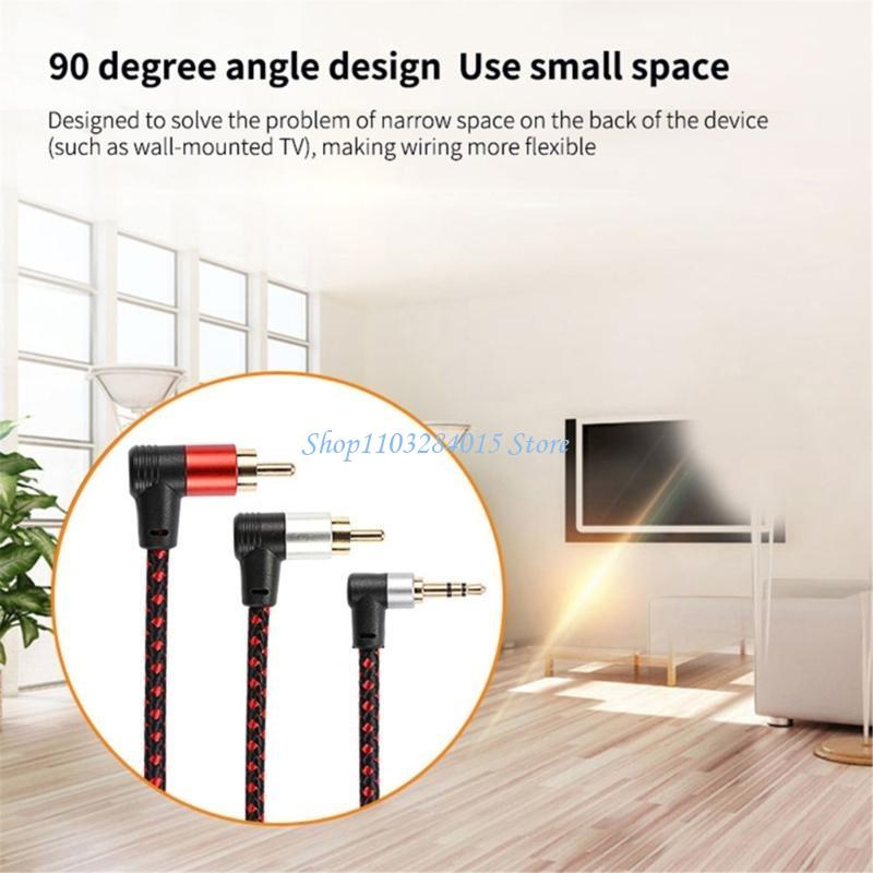 R6FF 90° RCA Cable Jacks 3.5mm - огляд і ціна Audio And Music Splitter