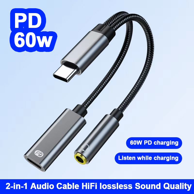 Type C Male To 3.5MM Jack Audi - огляд і ціна Audio And Music Splitter