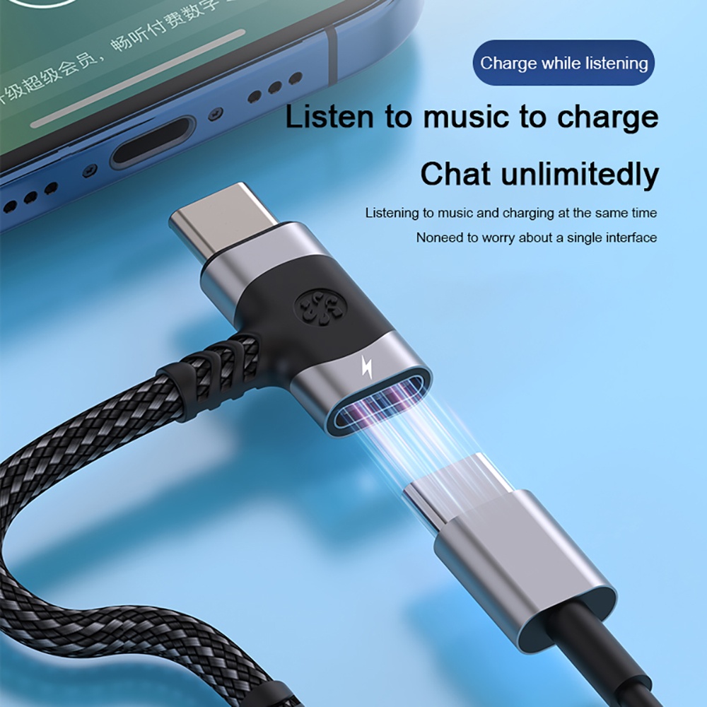 2 in 1 Type C OTG Splitter Ada - огляд і ціна Audio And Music Splitter