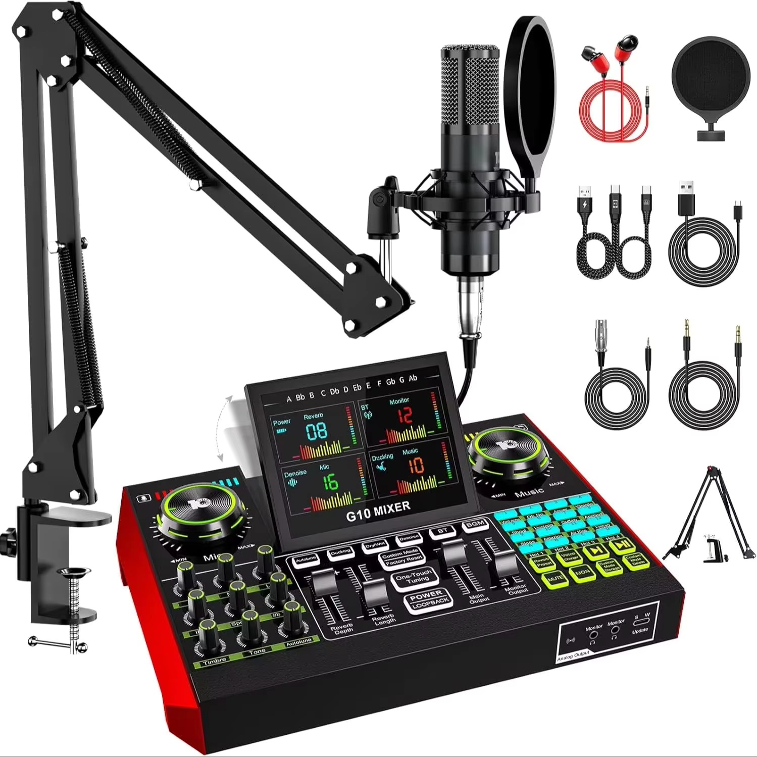 Tenlamp G10 Live Streaming Aud - огляд і ціна Audio Music Recorder