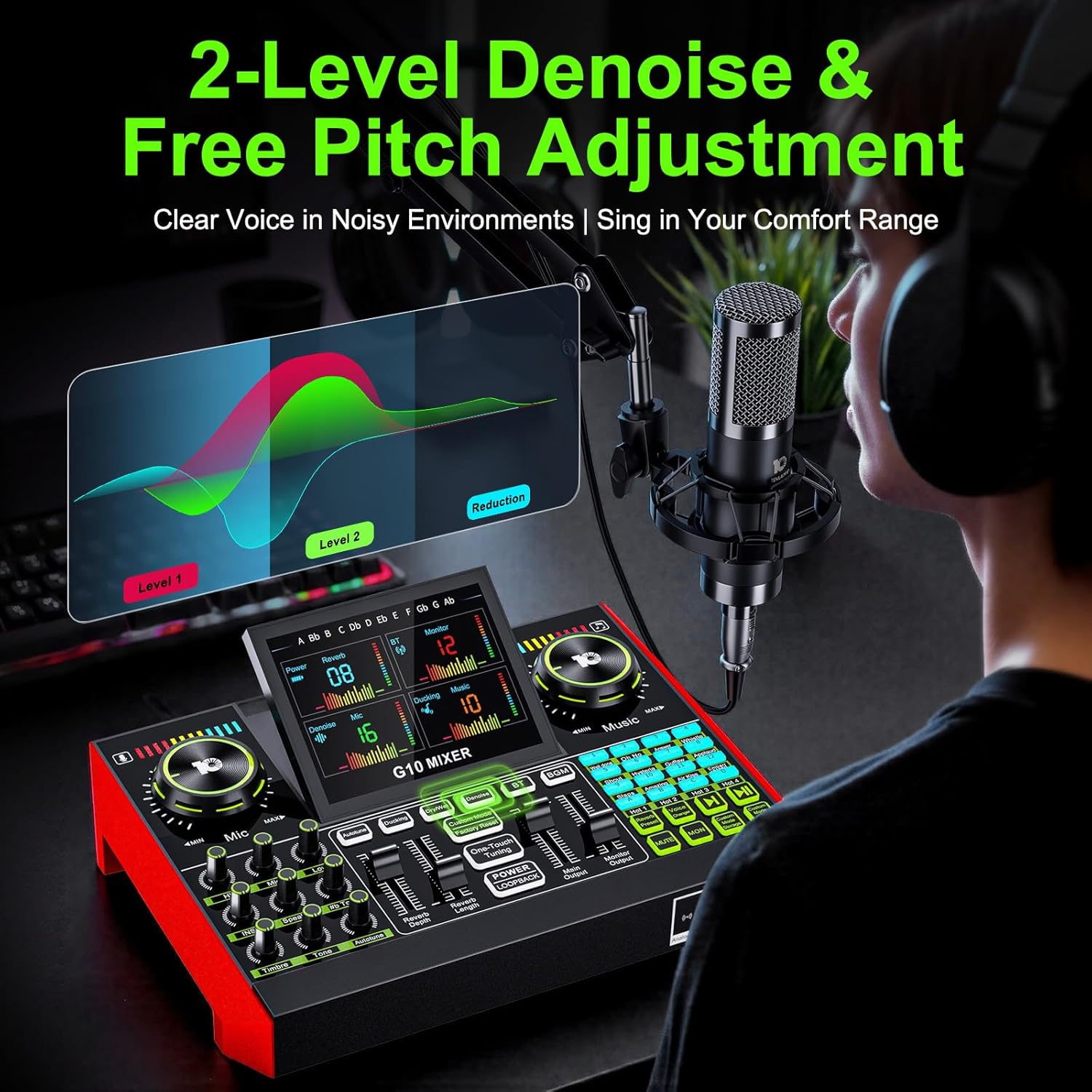 Tenlamp G10 Live Streaming Aud - огляд і ціна Audio Music Recorder