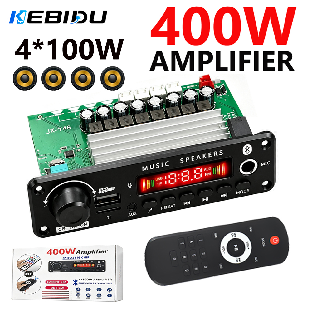 KEBIDU 400W Amplifier Car MP3  - огляд і ціна Audio Music Recorder