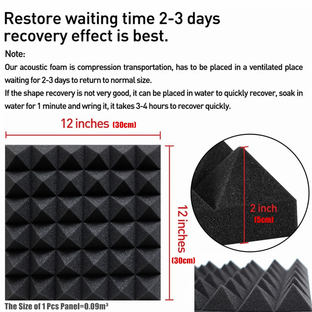 12/24Pcs 30x30x5cm Studio Acou - огляд і ціна Studio Monitor Speaker